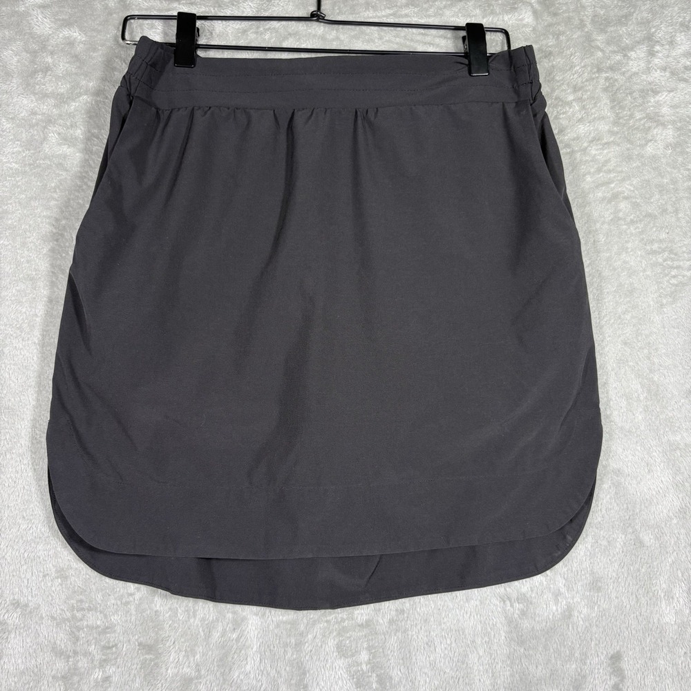 Athleta Excursion Skort Skirt Womens Medium Black Tennis Built In Shorts Pockets